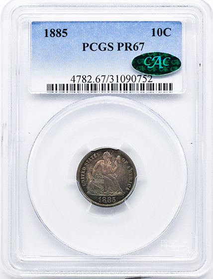 Picture of 1885 LIBERTY SEATED 10C PR67 