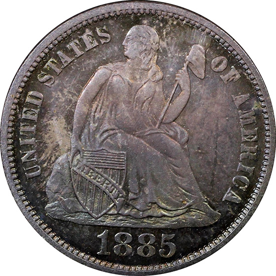 Picture of 1885 LIBERTY SEATED 10C PR67 