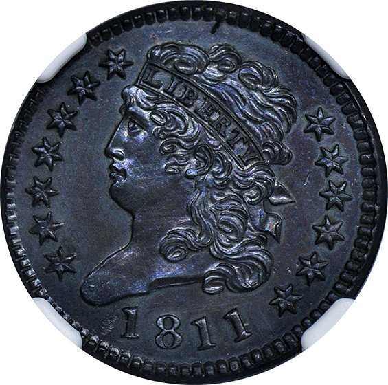 Picture of 1811 CLASSIC HEAD 1/2C MS64 Brown