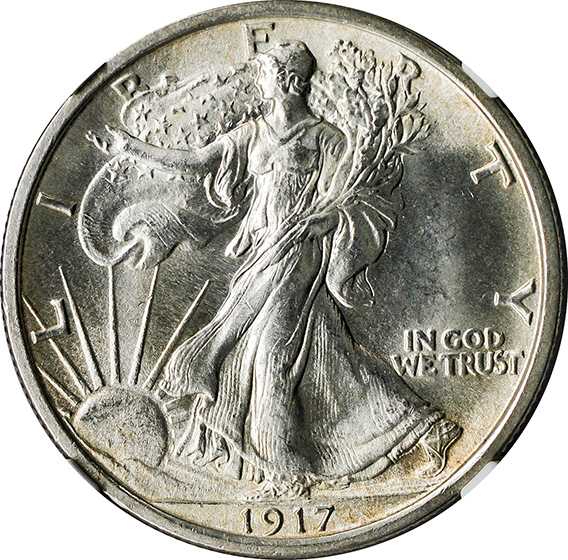 Picture of 1917 WALKING LIBERTY 50C MS67 