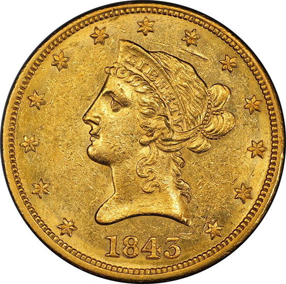 1854-O $10 Large Date (Regular Strike) Liberty Head $10 - PCGS