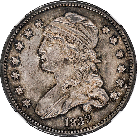 Picture of 1832 CAPPED BUST 25C MS65 