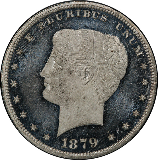Picture of 1879 GOLOID METRIC $1 J-1634 PR64+ Cameo