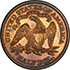 Picture of 1870 SEATED LIBERTY 50C, J-993 PR65+ Red Brown