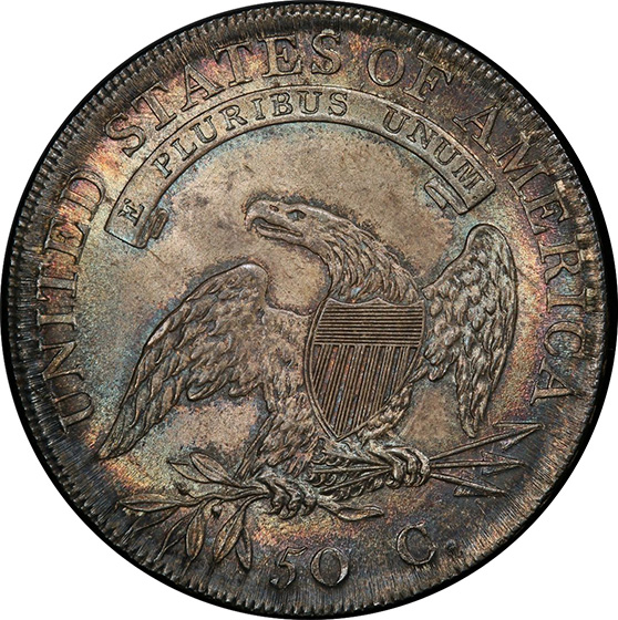 Picture of 1807 CAPPED BUST 50C, LARGE STARS 50/20 MS64+ 