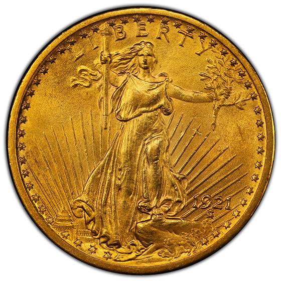 Picture of 1921 ST. GAUDENS $20 MS63 