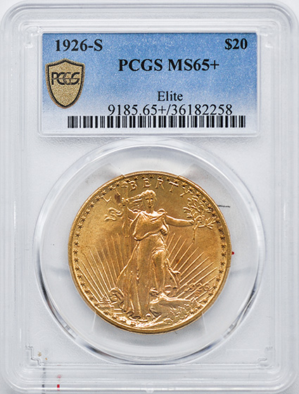Picture of 1926-S ST. GAUDENS $20 MS65+ 