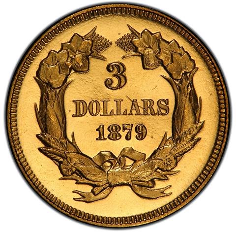 Picture of 1879 INDIAN PRINCESS $3 PR65+ Deep Cameo