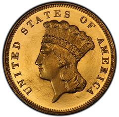 Picture of 1879 INDIAN PRINCESS $3 PR66 Deep Cameo