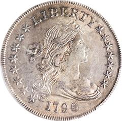 Picture of 1796 DRAPED BUST $1, LARGE DATE, SM LET MS61 