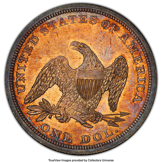 Picture of 1841 LIBERTY SEATED S$1, NO MOTTO MS64 