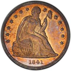 Picture of 1841 LIBERTY SEATED S$1, NO MOTTO MS64 