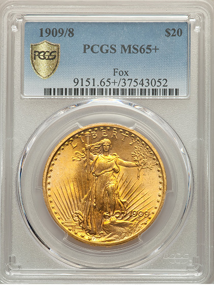 Picture of 1909/8 ST. GAUDENS $20 MS65+ 