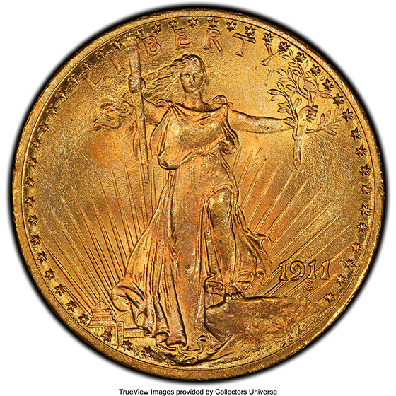 Picture of 1911 ST. GAUDENS $20 MS66 