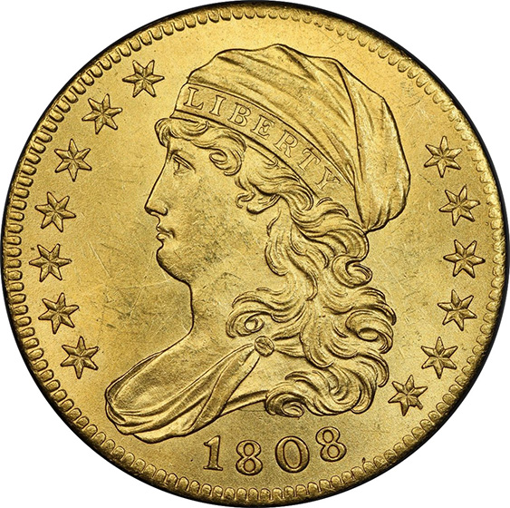 Picture of 1808 CAPPED BUST $5 MS64+ 