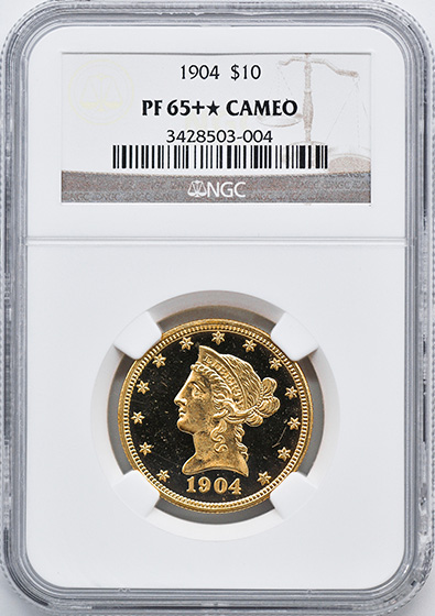 Picture of 1904 LIBERTY HEAD $10 PR65+ Cameo
