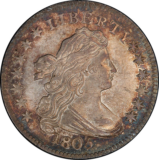 Picture of 1805 DRAPED BUST 10C, 4 BERRIES MS66 