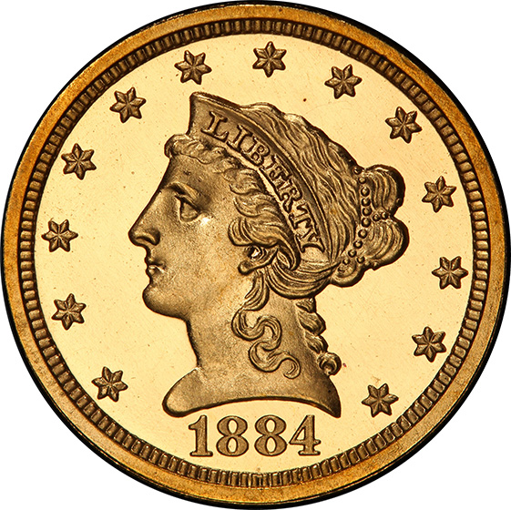Picture of 1884 LIBERTY HEAD $2.5 PR67 Cameo Picture of 1884 LIBERTY HEAD $2.5 PR67 Cameo