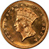Picture of 1878 GOLD G$1, TYPE 3 MS66+ 
