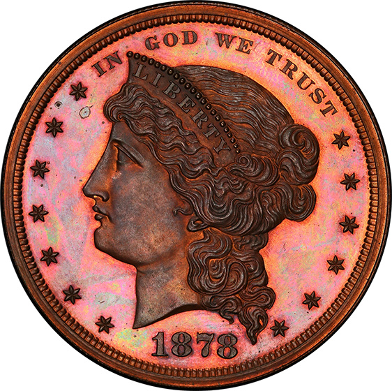 Picture of 1878 STANDARD $1 J-1554b PR65+ Red Brown