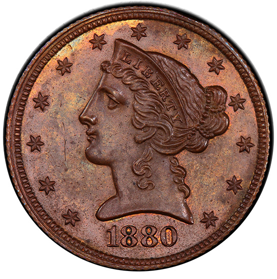 Picture of 1880 LIBERTY $5 J-1663 PR65 Brown