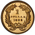 Picture of 1886 GOLD G$1, TYPE 3 PR65 Cameo