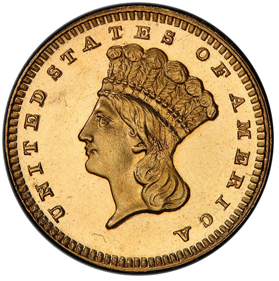 Picture of 1886 GOLD G$1, TYPE 3 PR65 Cameo Picture of 1886 GOLD G$1, TYPE 3 PR65 Cameo