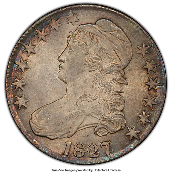 Picture of 1827 CAPPED BUST 50C, SQUARE BASE 2 MS65 