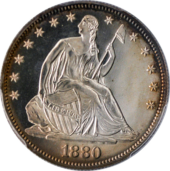 Picture of 1880 LIBERTY SEATED 50C PR66+ Cameo