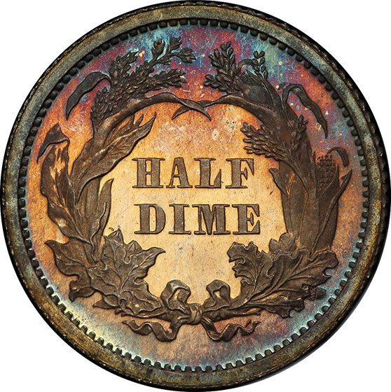 Picture of 1866 LIBERTY SEATED H10C PR66+ Cameo