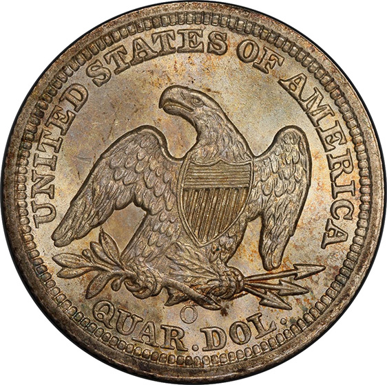 Picture of 1854-O LIBERTY SEATED 25C, ARROWS MS64+ 