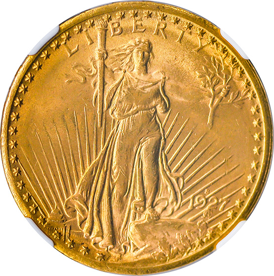 Picture of 1927-S ST. GAUDENS $20 MS64 