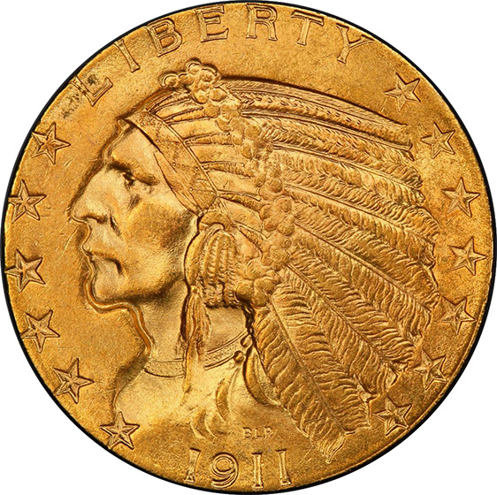 Picture of 1911 INDIAN HEAD $5 MS65 