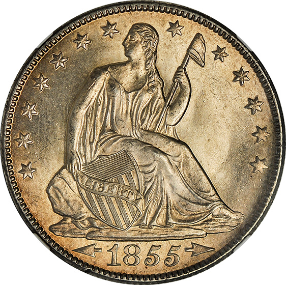 Picture of 1855-O LIBERTY SEATED 50C, ARROWS MS65+ 