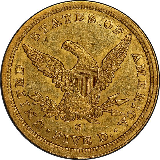 Picture of 1843-C LIBERTY $5 AU58 