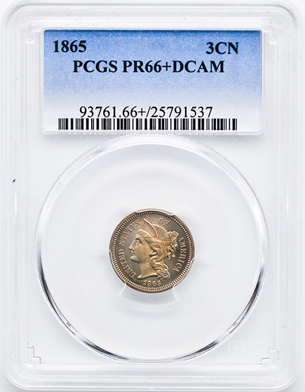 Picture of 1865 NICKEL 3CN PR66+ Deep Cameo