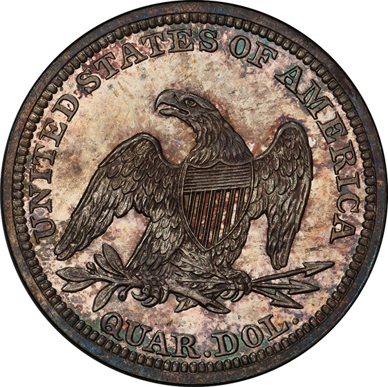 Picture of 1846 LIBERTY SEATED 25C, NO MOTTO PR65 