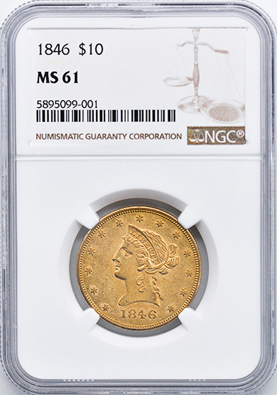 Picture of 1846 LIBERTY HEAD $10 MS61 