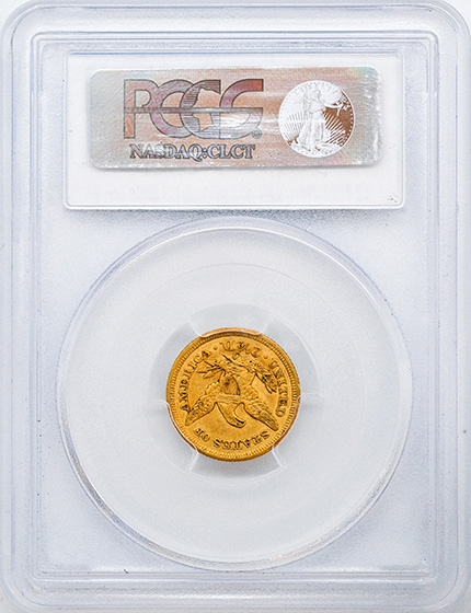 Picture of 1857-O LIBERTY HEAD $2.5 AU58 