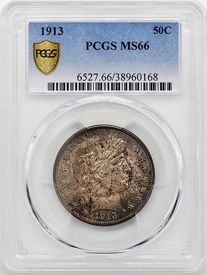 Picture of 1913 BARBER 50C MS66 