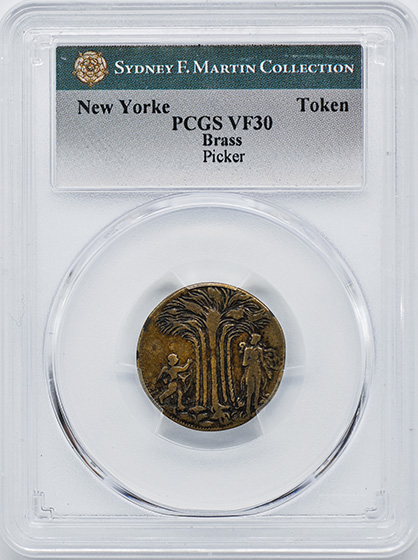 Picture of NEW YORKE BRASS TOKEN VF30 