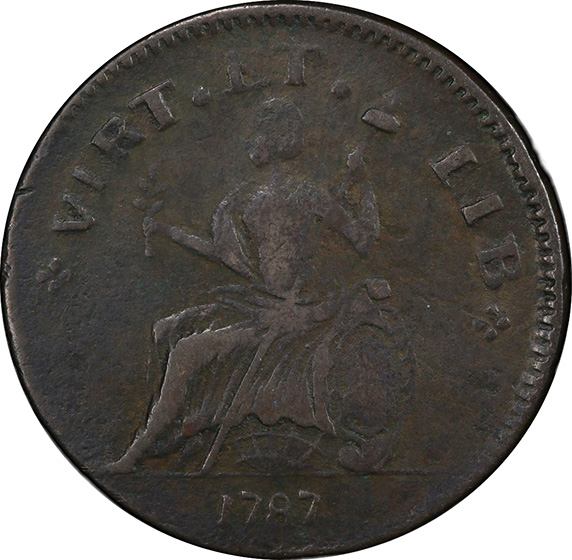 Picture of 1787 NOVA EBORAC COPPER, SMALL HEAD VF30 Brown
