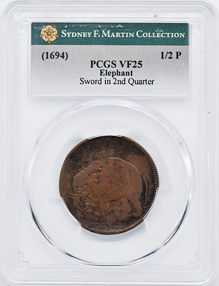 Picture of ELEPHANT LONDON, SWORD IN 2ND 1/2 P VF25 Brown