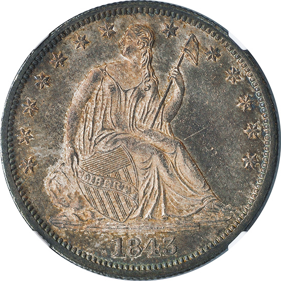 Picture of 1843-O LIBERTY SEATED 50C, NO MOTTO MS66 