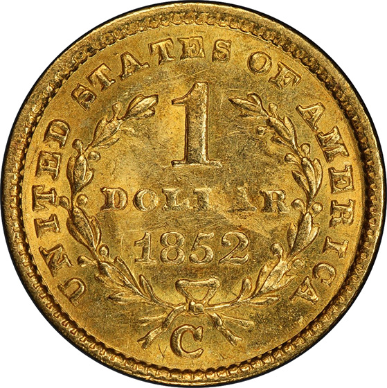 Picture of 1852-C GOLD G$1, TYPE 1 MS63 