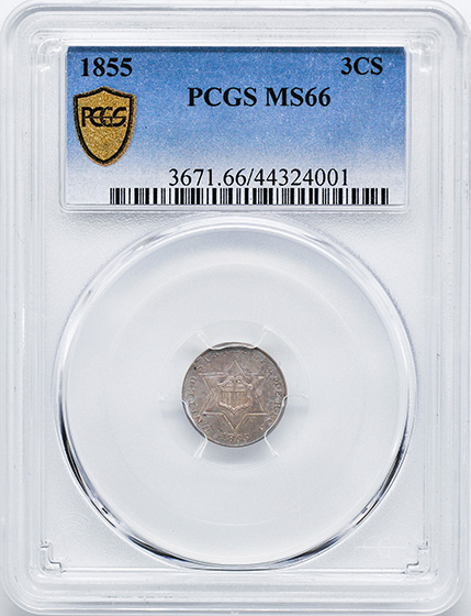 Picture of 1855 SILVER 3CS MS66 