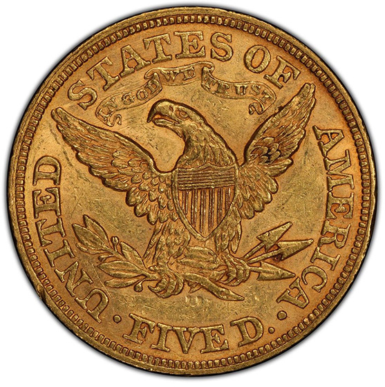 Picture of 1866 LIBERTY $5, MOTTO MS61 