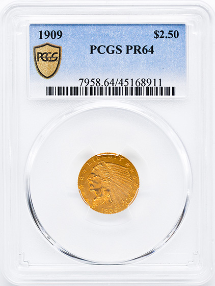 Picture of 1909 INDIAN $2.5 PR64 