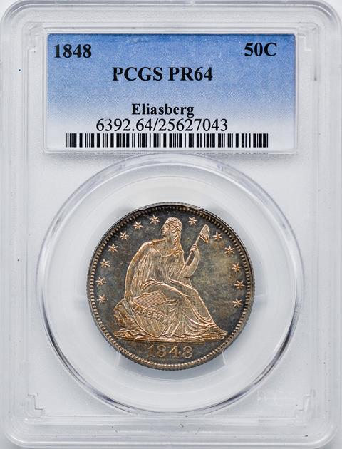 Picture of 1848 LIBERTY SEATED 50C, NO MOTTO PR64 