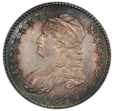 Picture of 1817/3 CAPPED BUST 50C MS63+ 